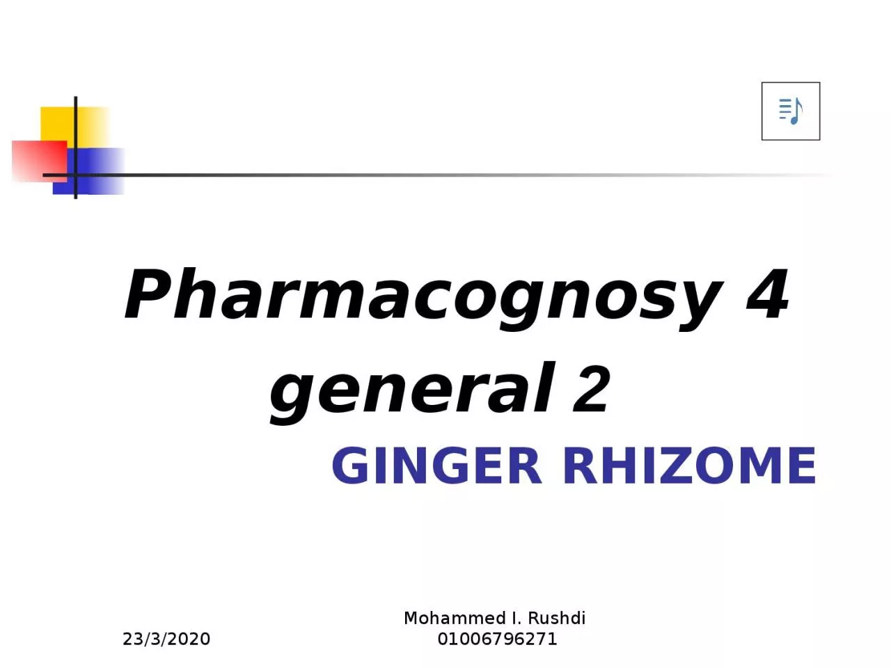 PPT-Ginger Rhizome Pharmacognosy 4