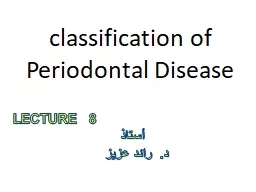 classification of Periodontal Disease