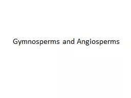 Gymnosperms and Angiosperms