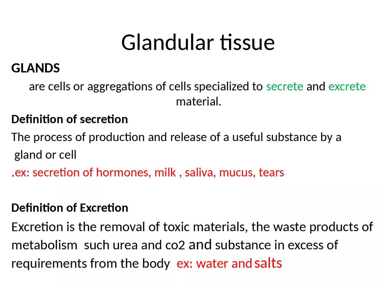 PPT-Glandular tissue GLANDS