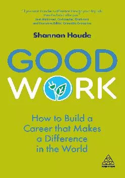 (BOOS)-Good Work: How to Build a Career that Makes a Difference in the World