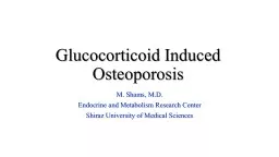 Glucocorticoid Induced Osteoporosis