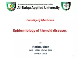 Faculty of Medicine   Epidemiology of thyroid diseases