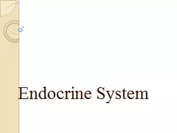 Endocrine System Introduction