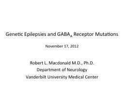 Genetic Epilepsies and GABA