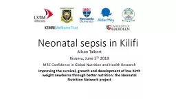 Neonatal sepsis in  Kilifi