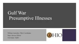 Gulf War  Presumptive Illnesses