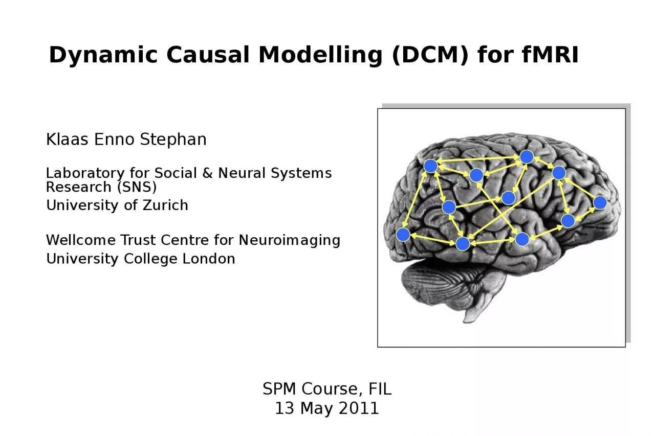 Dynamic  Causal  Modelling