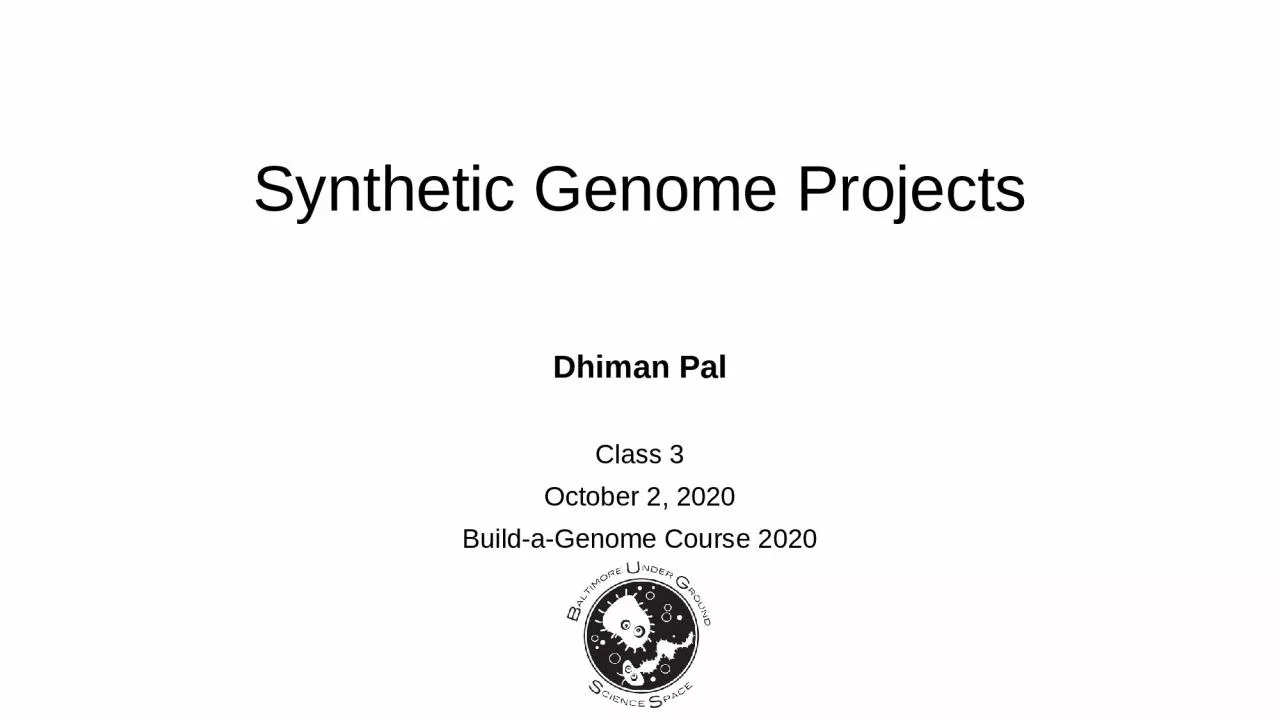 PPT-Synthetic Genome Projects