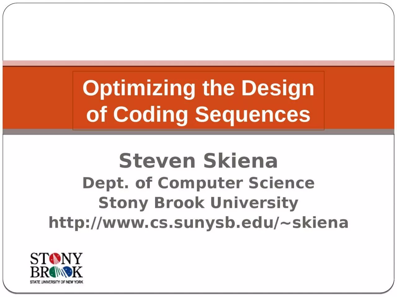 Steven Skiena Dept. of Computer Science