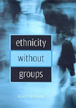 (BOOK)-Ethnicity without Groups