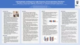 Left-Handedness and Response to High-Frequency Left and Intermittent Theta-Burst Repetitive