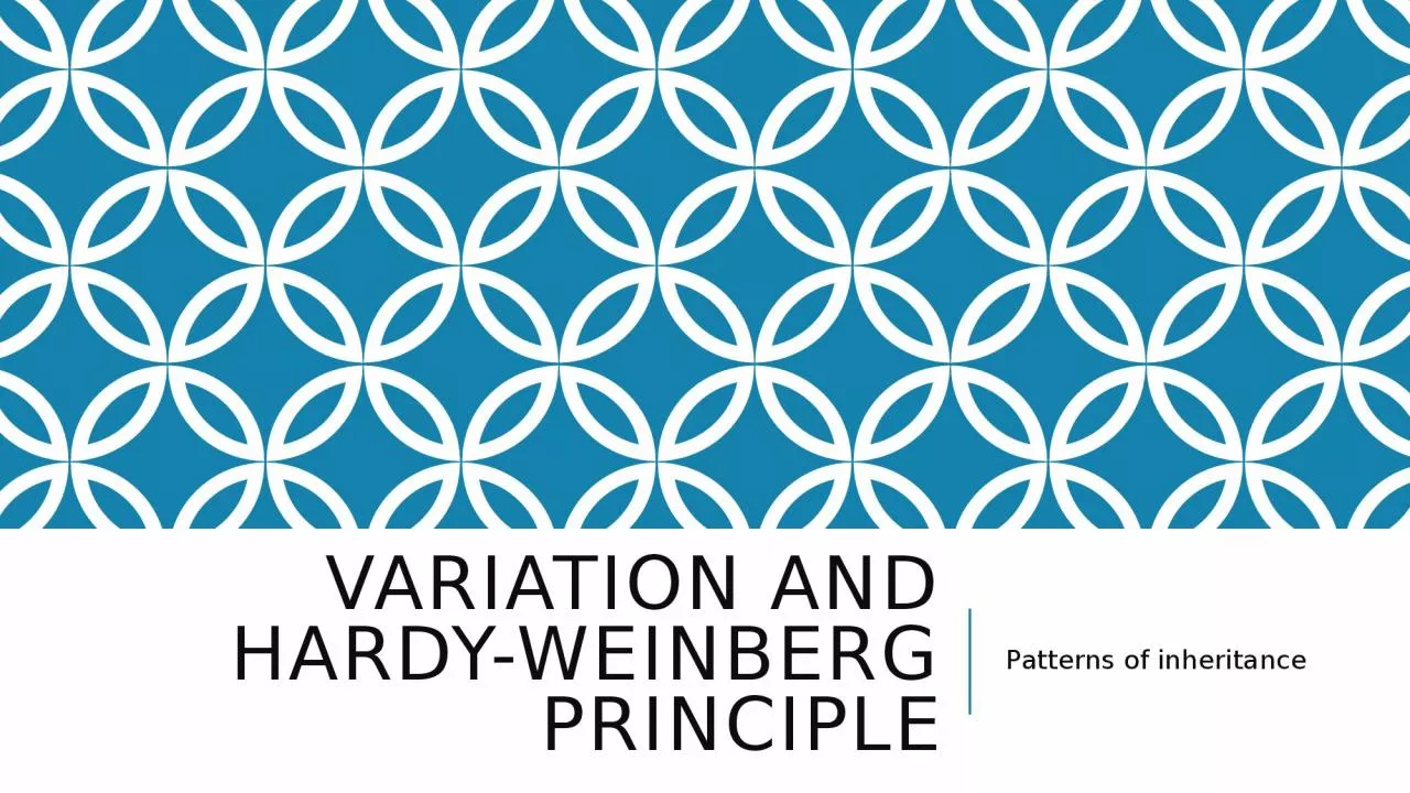 PPT-v ariation and Hardy-Weinberg principle