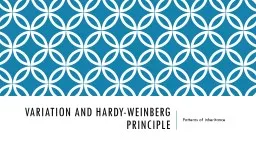 v ariation and Hardy-Weinberg principle