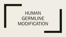 Human germline modification