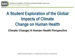 A Student Exploration of the Global Impacts of Climate