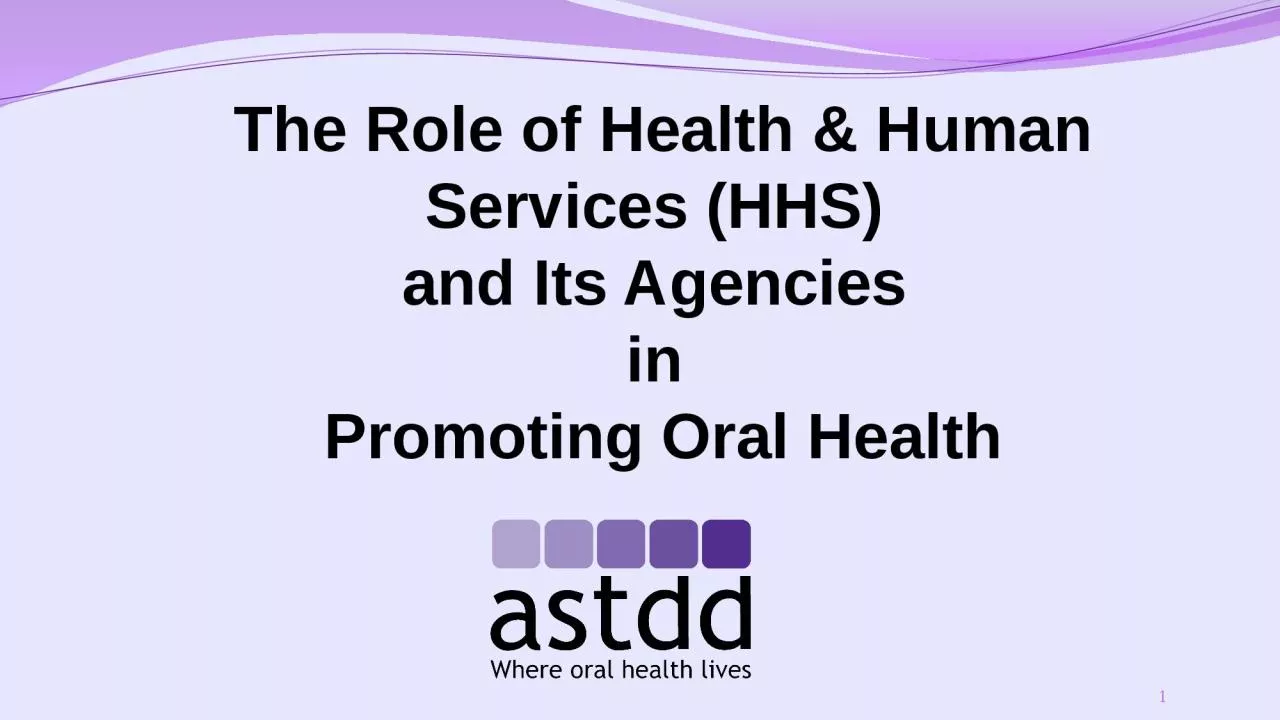 PPT-The Role of Health & Human Services (HHS)