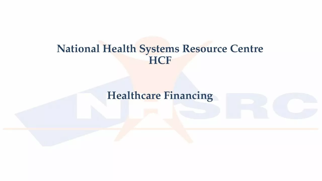 PPT-National Health Systems Resource Centre