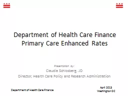 Department of Health Care Finance