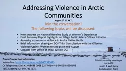 Addressing Violence in Arctic