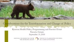 Considerations for the Transformation and Change of Policy