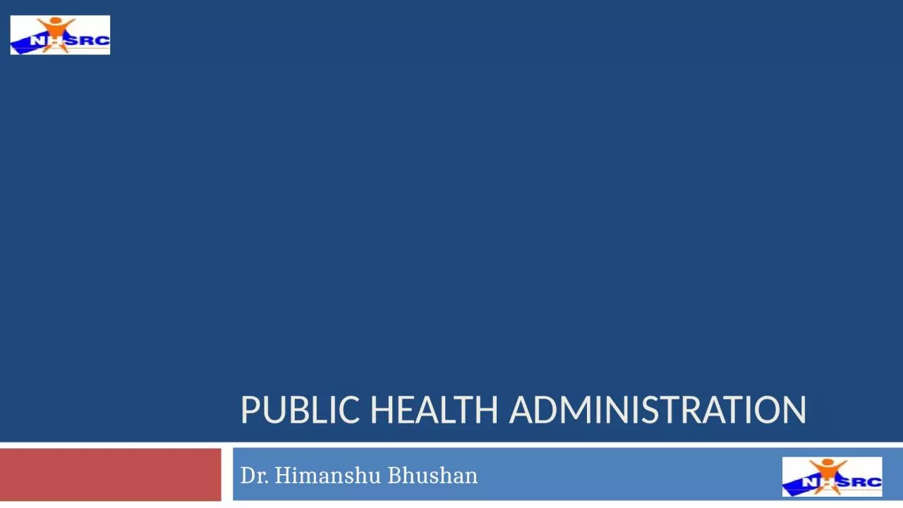 PPT-Public health administration