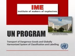 UN PROGRAM Transport of Dangerous Goods and Globally Harmonized System of Classification and Labell