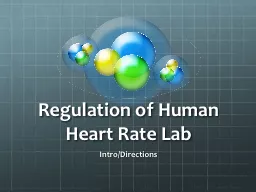Regulation of Human Heart Rate Lab
