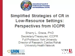 Simplified Strategies of CR in Low-Resource Settings: Perspectives from ICCPR