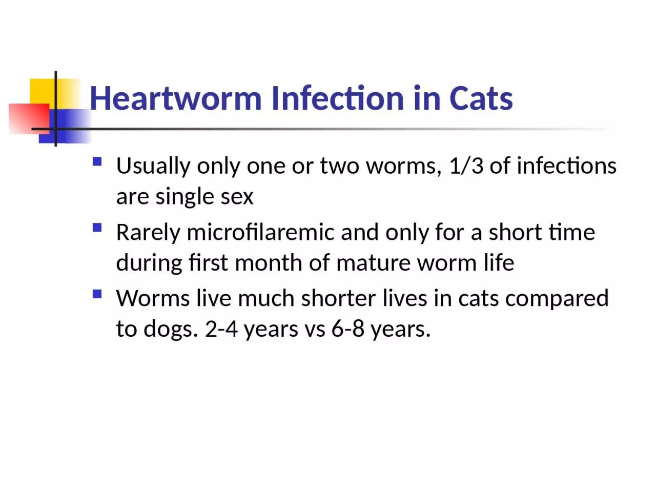 PPT-Heartworm Infection in Cats