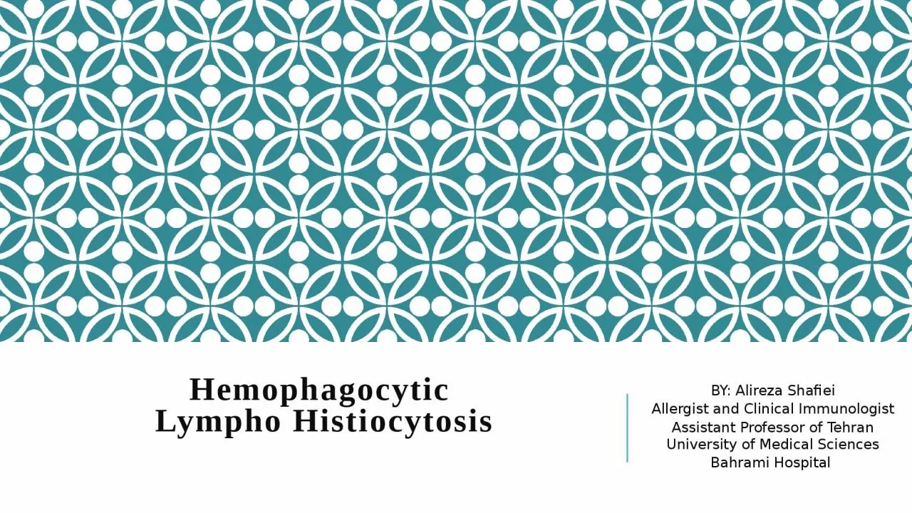 Hemophagocytic   L ympho