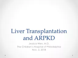 Liver Transplantation and ARPKD