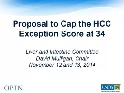 Proposal to  Cap the HCC Exception Score at 34