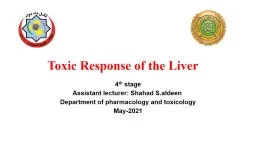 Toxic Response of the Liver