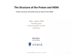 The Structure of the Proton and HERA