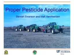 Proper Pesticide Application