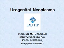 U rogenital   Neoplasms PROF. DR. METE KİLCİLER