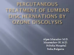 Percutaneous  Treatment of LUMBAR disc