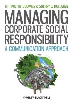 (DOWNLOAD)-Managing Corporate Social Responsibility: A Communication Approach