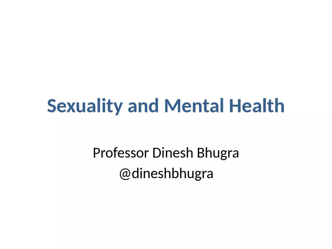 PPT-Sexuality and Mental Health