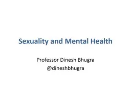 Sexuality and Mental Health