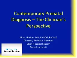 Contemporary Prenatal  Diagnosis