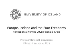 Europe, Iceland and the Four Freedoms