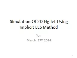 Simulation Of 2 D Hg Jet Using