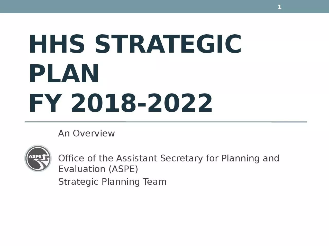 HHS Strategic plan  fy  2018-2022