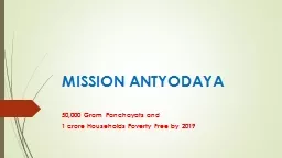 PPT-MISSION ANTYODAYA 50,000 Gram Panchayats