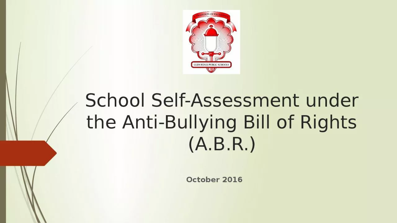 PPT-School Self-Assessment under the Anti-Bullying Bill of Rights (