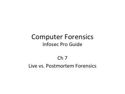 Computer Forensics Infosec