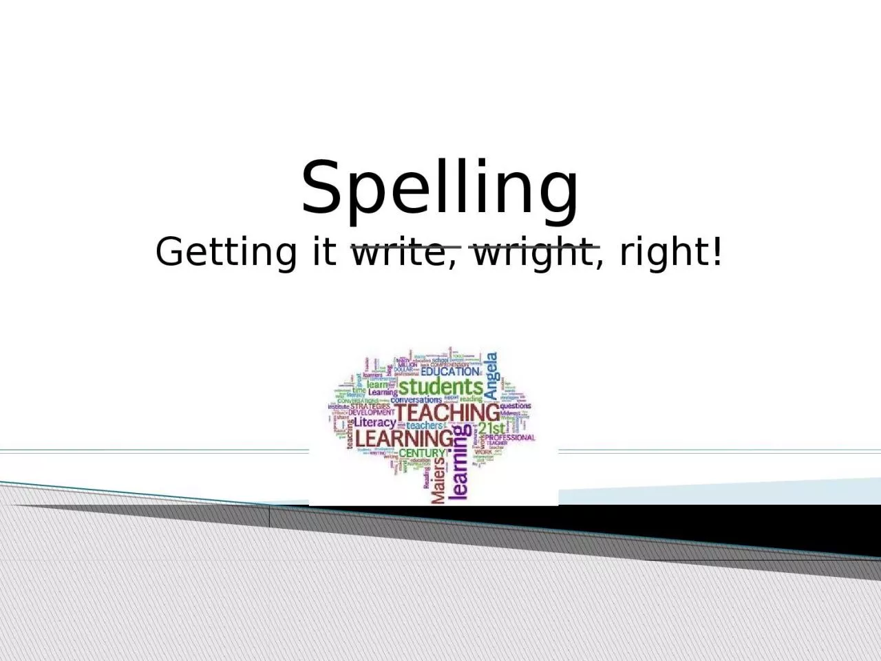 PPT-Spelling Getting it write, wright, right!