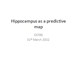 Hippocampus as a predictive map